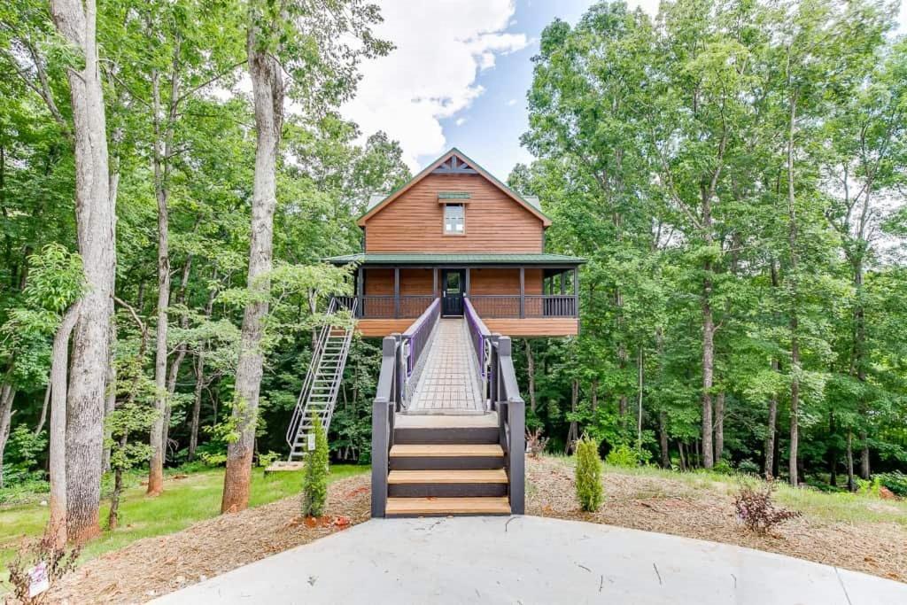 Villa Gold Peak Treehouse Near Helen, Georgia Cornelia Exterior foto