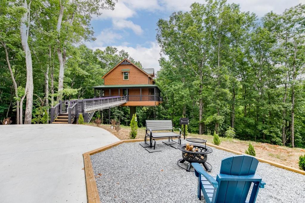 Villa Gold Peak Treehouse Near Helen, Georgia Cornelia Exterior foto